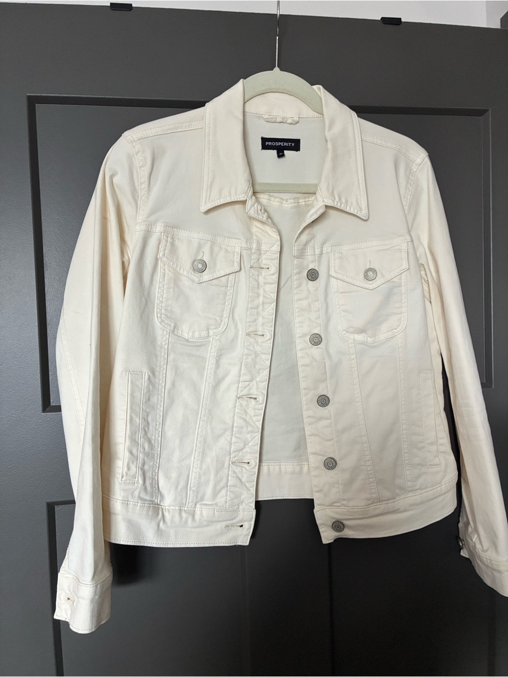 Women's Cream Denim Jacket